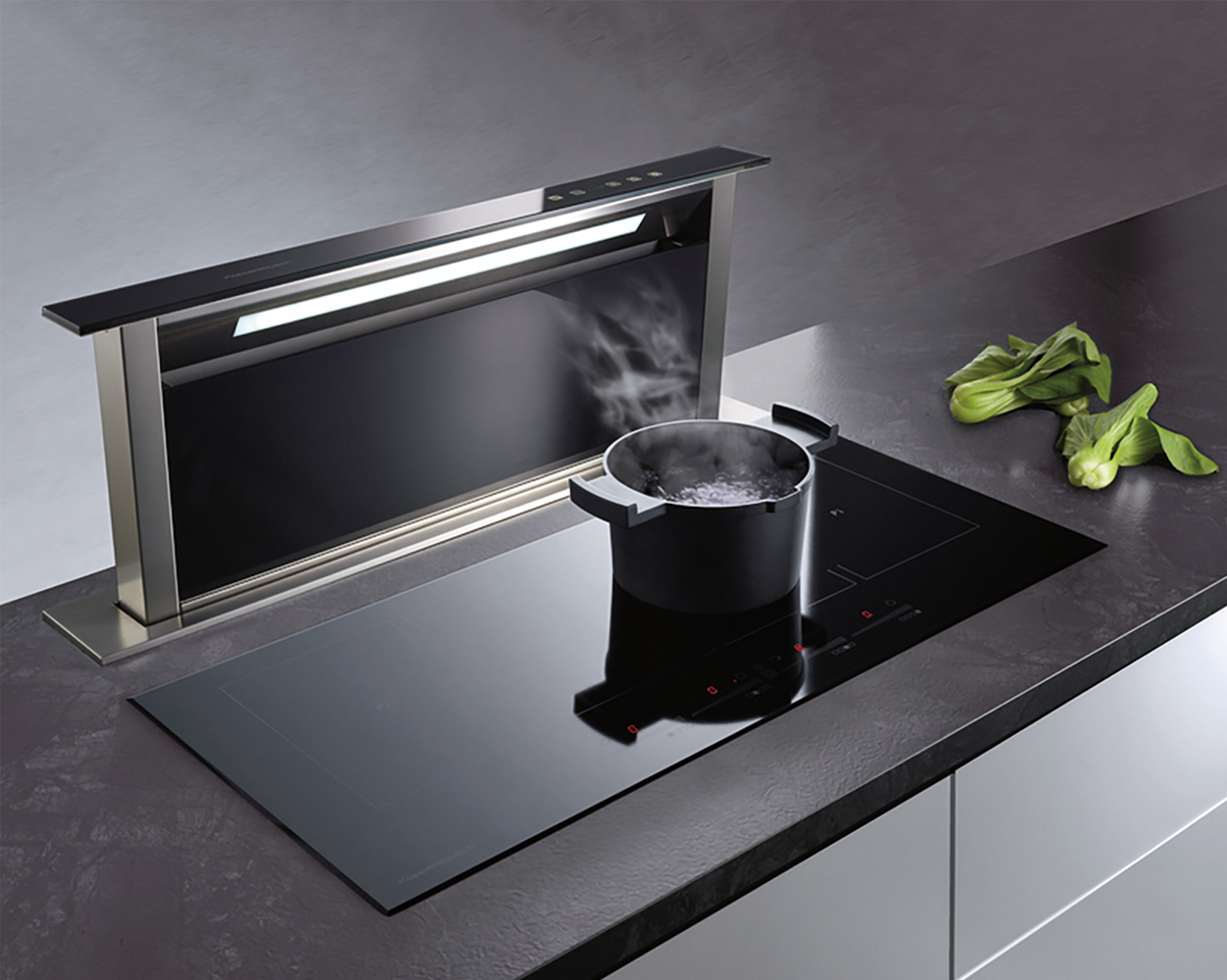 встраиваемая вытяжка в столешницу gaggenau